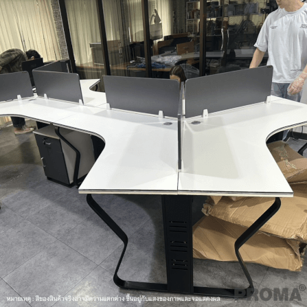 [Pre-order] โต๊ะทำงาน Proma-POD-05 สีขาว/ดำ แบบ 8 ที่นั่ง (ไม่มีตู้เอกสาร)_1